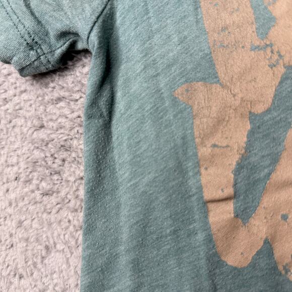 Volcom T Shirt Womens Medium Green Scoop Neck Short Sleeve - Picture 7 of 11